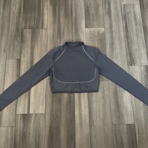 Nike Women's Long Sleeve Blue Crop Top